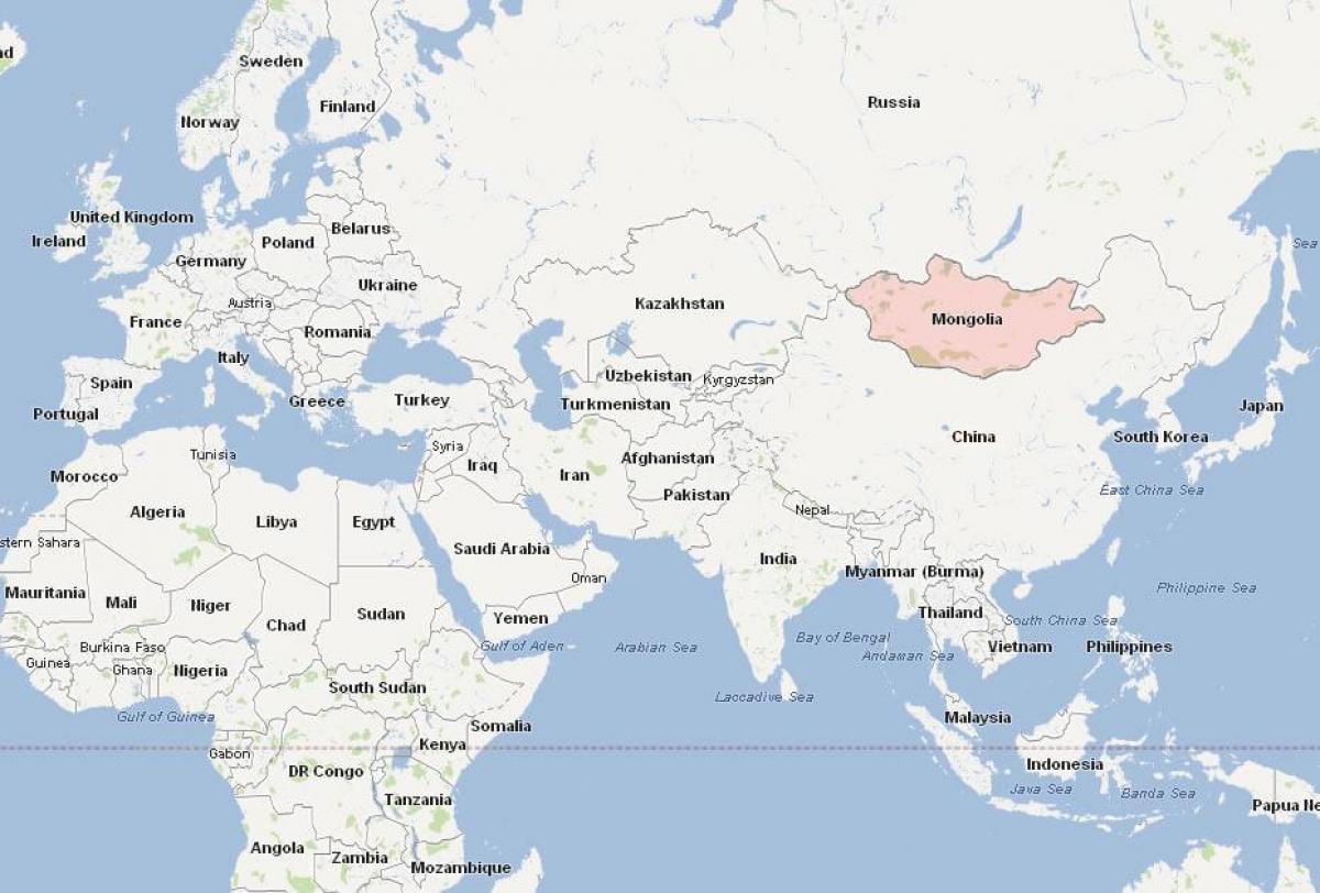 mapa de Mongolia mapa de asia