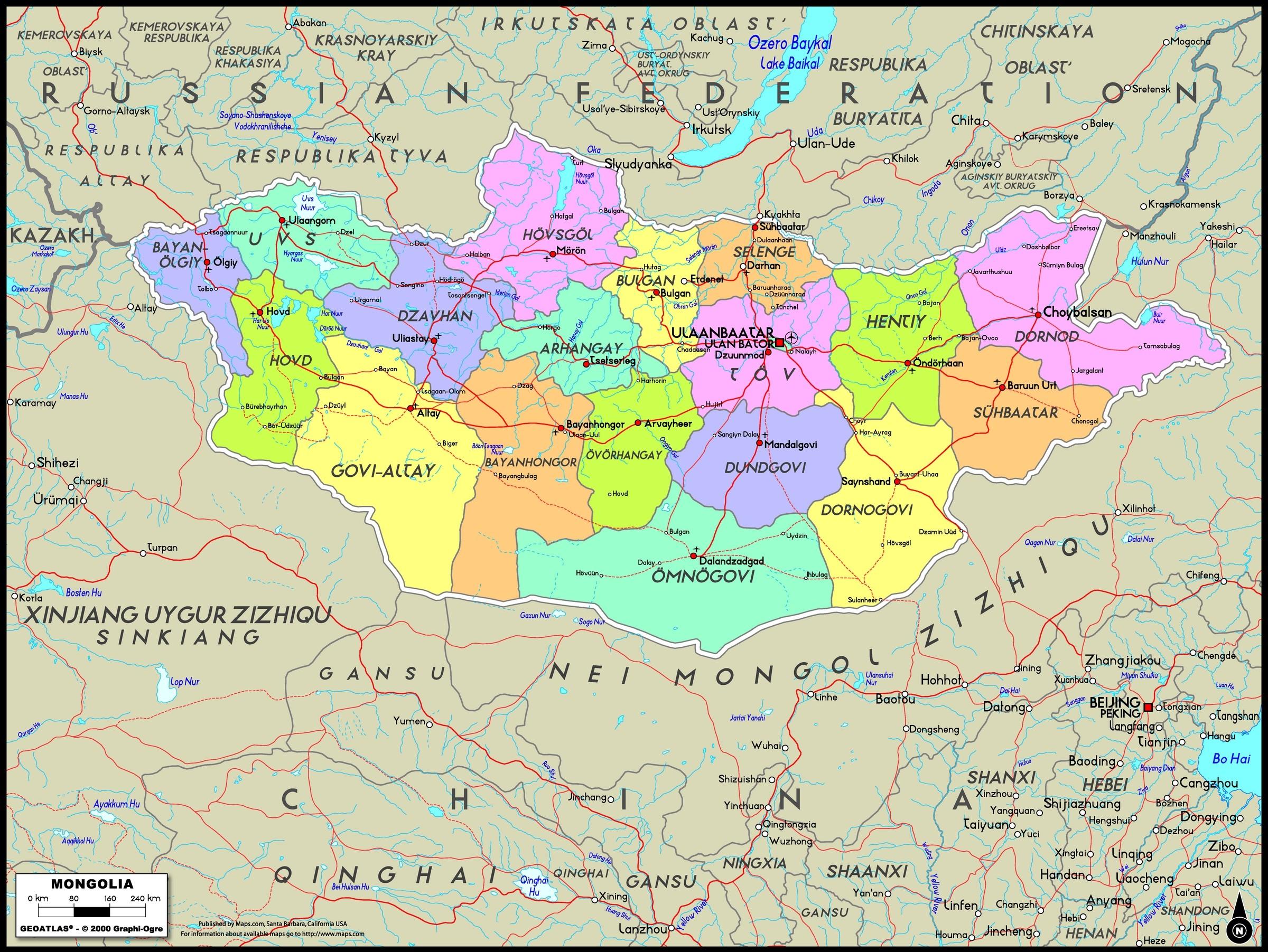 Mapa De Mongolia Mapa F Sico De Mongolia Asia Oriental Asia   Mapa De Mongolia 