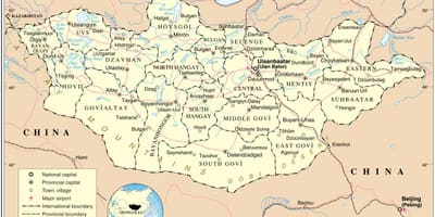 Mongolia mapa del país