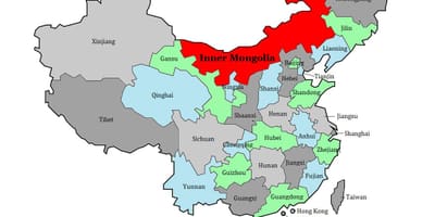 Mapa de la región de Mongolia