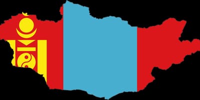 Mapa de la bandera de Mongolia