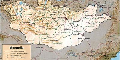 Mongolia mapa geográfico