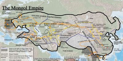 La historia mongola mapa