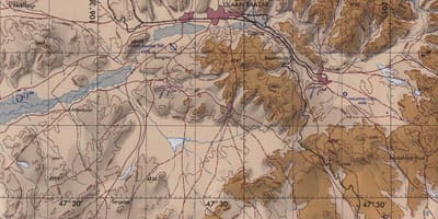 El mapa topográfico de Mongolia