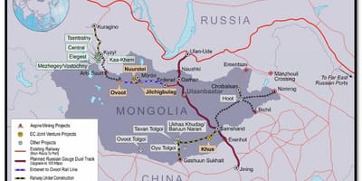 Mongolia tren mapa
