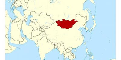 Ubicación de Mongolia en el mapa del mundo